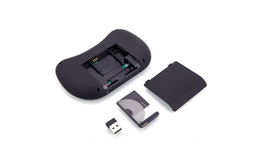 Image 3: MINI i8 2.4GHz Warm White Backlight Wireless Keyboard with Touchpad Black