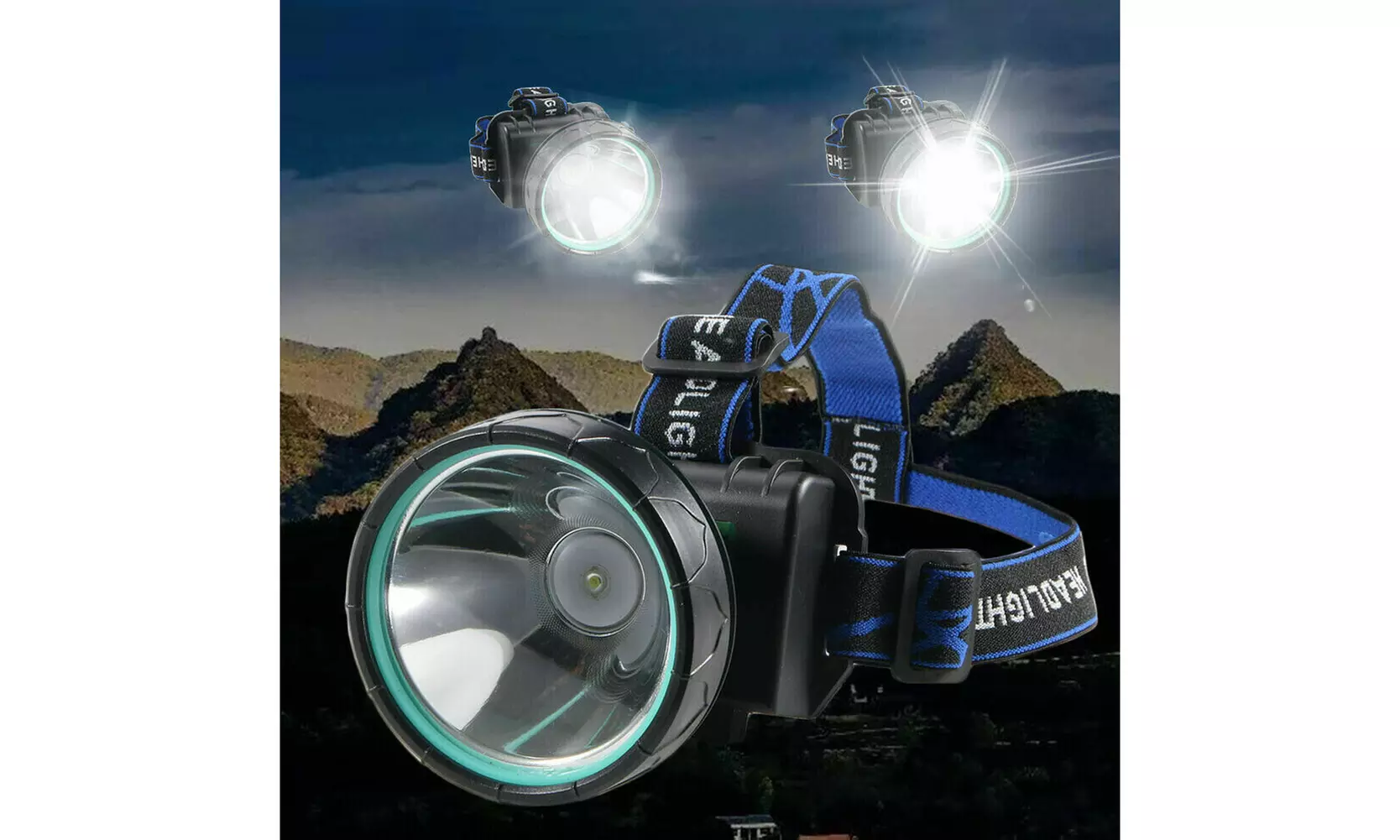 US 1-2 Pc LED Rechargeable Headlamp Super Bright Waterproof Outdoor Camp Hunting