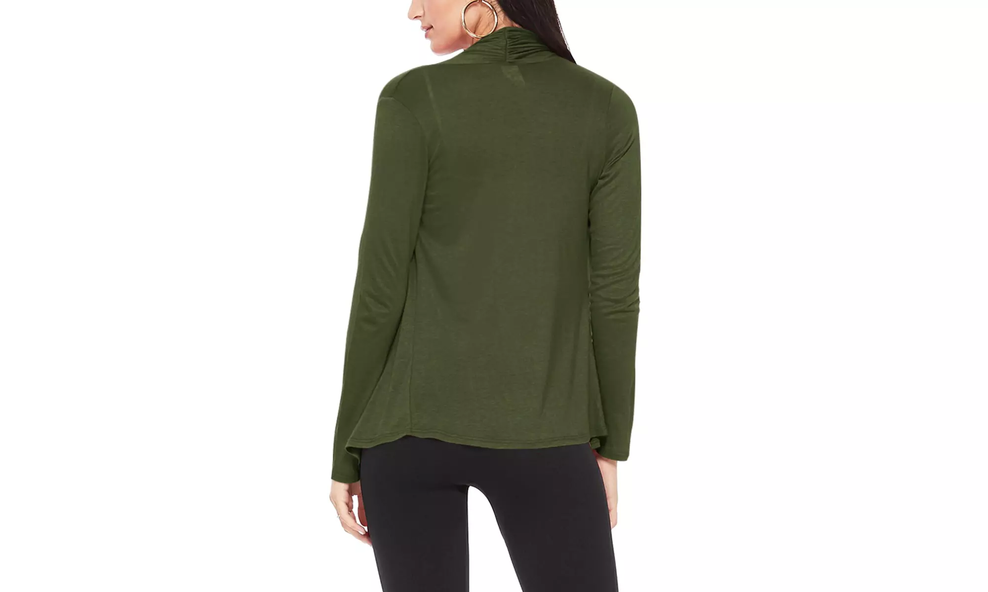 Women's Casual Long Sleeve Open Front Draped Cardigan (Pack of 2)