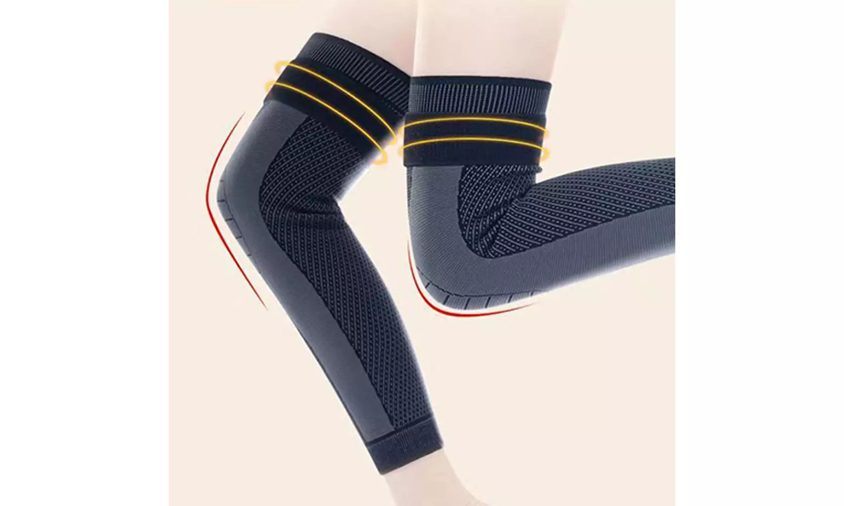 US 1-2 Pcs Full Leg Compression Sleeves Long Knee Braces Support Protector Sport