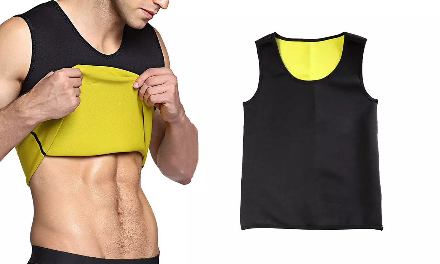 Men's Body Shaper Sweat Workout Tank Top Slimming Neoprene Sauna Vest  - Primary Image