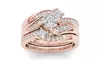 14k Gold 1ct TDW Diamond Bypass Bridal Set 