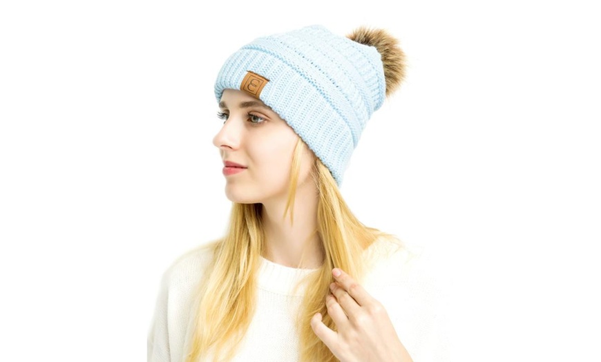 popular cc chic pom pom beanie