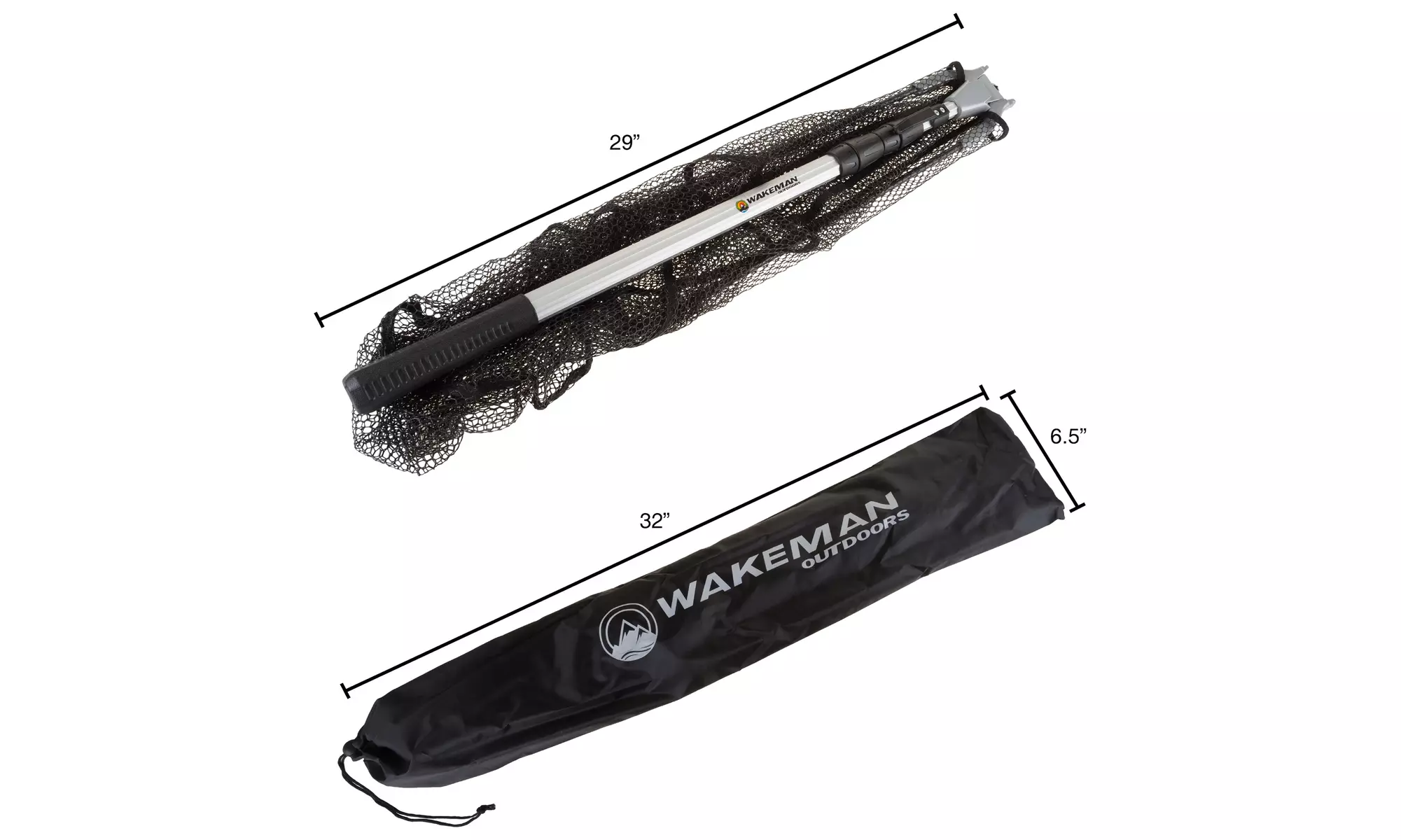 Fishing Landing Net- Collapsible with Corrosion Resistant Handle and Carry Bag - Second Medium