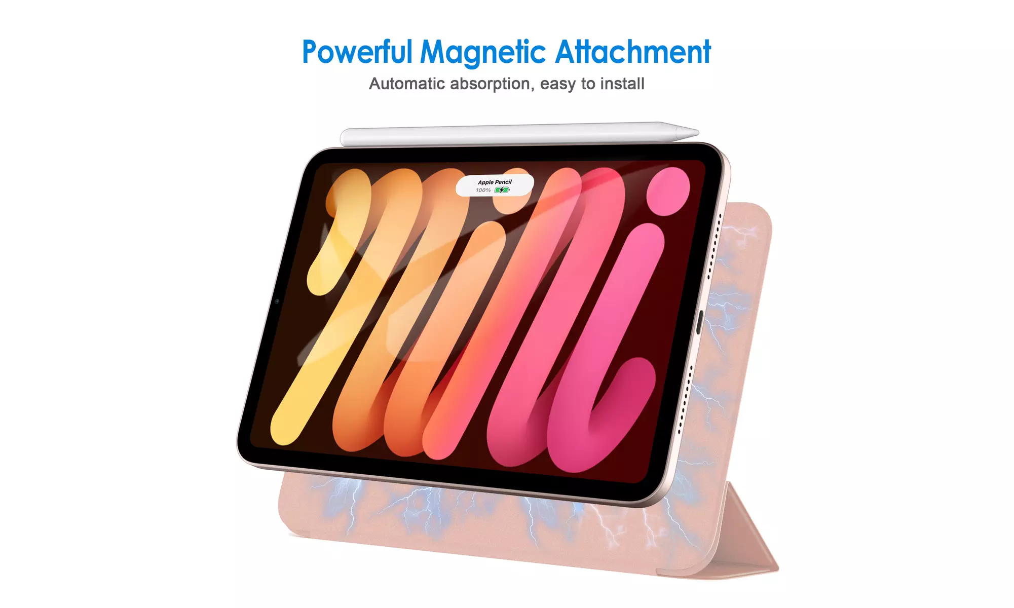 Case for iPad Mini 6 (2021 Model), Magnetic Attachment, Auto Wake/Sleep
