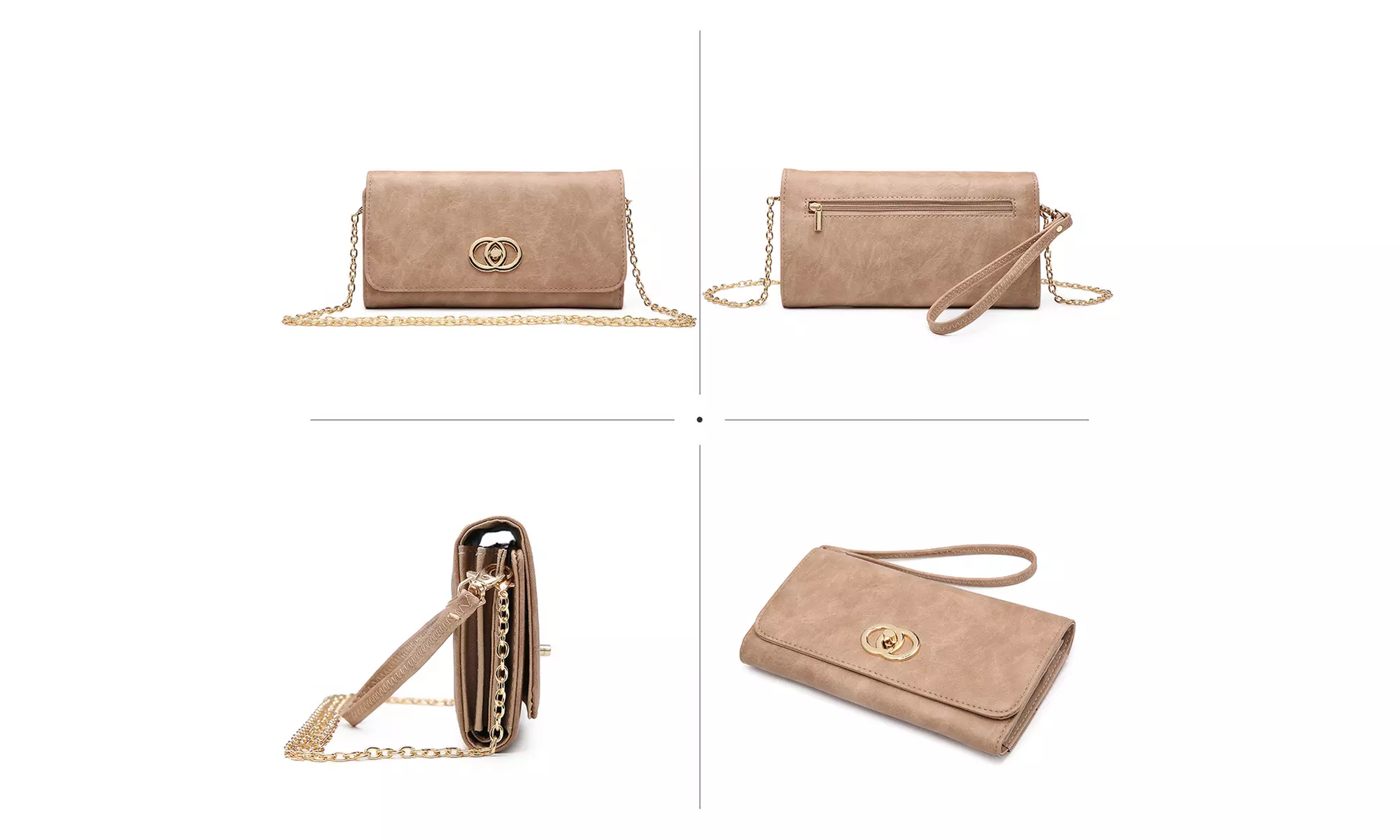 MMK collection  Zoey All-In-One  Faux Leather Wallet Clutch/Wristlet Crossbody - Primary Image