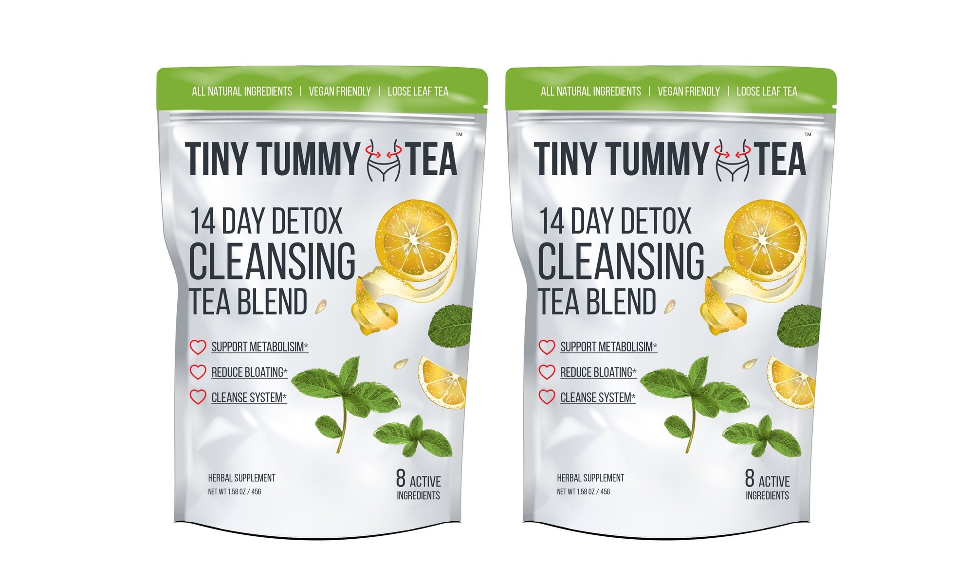 Tiny Tummy Tea Detox Cleansing Tea Blend (1- 2- 3- or 4- Pack)