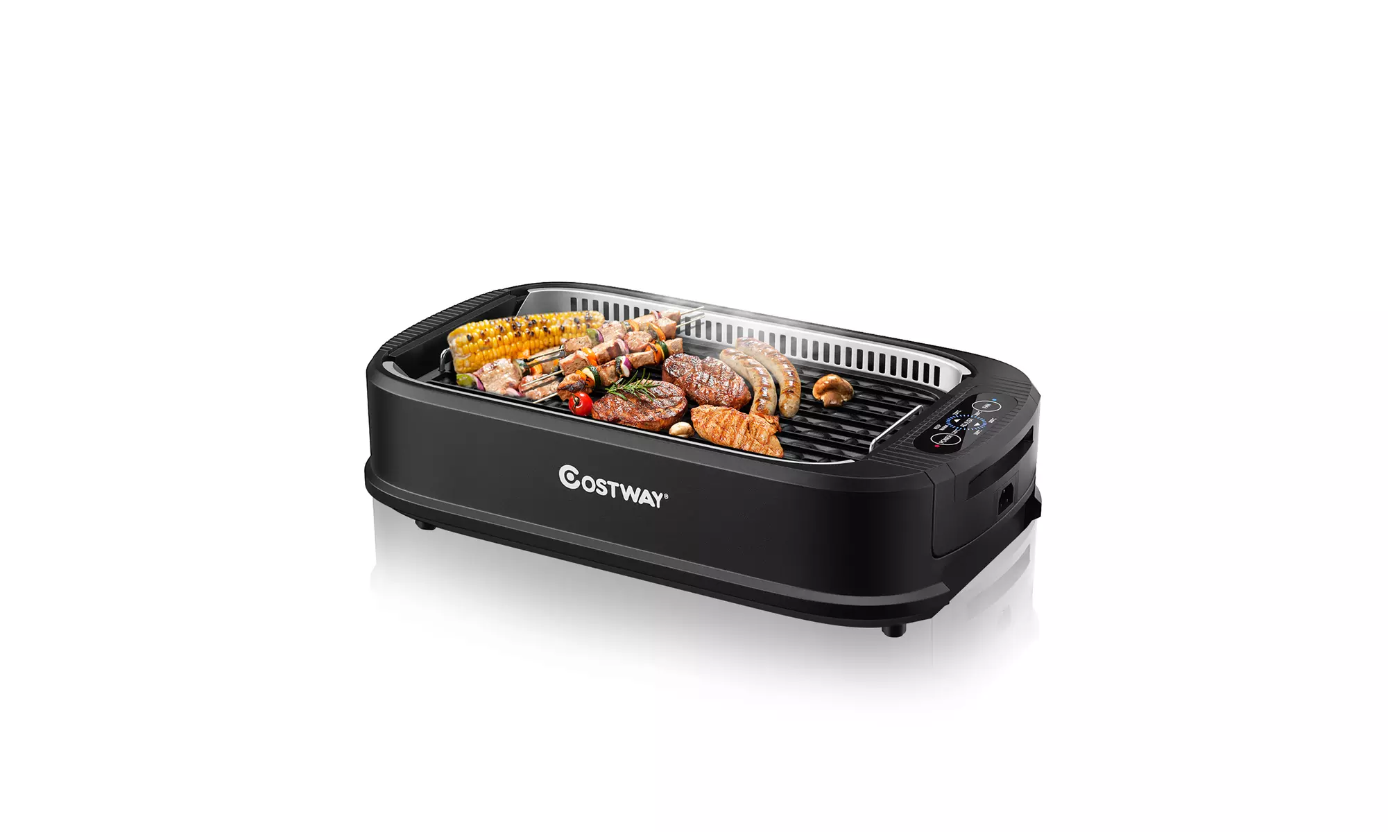 Costway Smokeless Electric Grill Portable Nonstick BBQ w/ Turbo Smoke Extractor - Primary Image