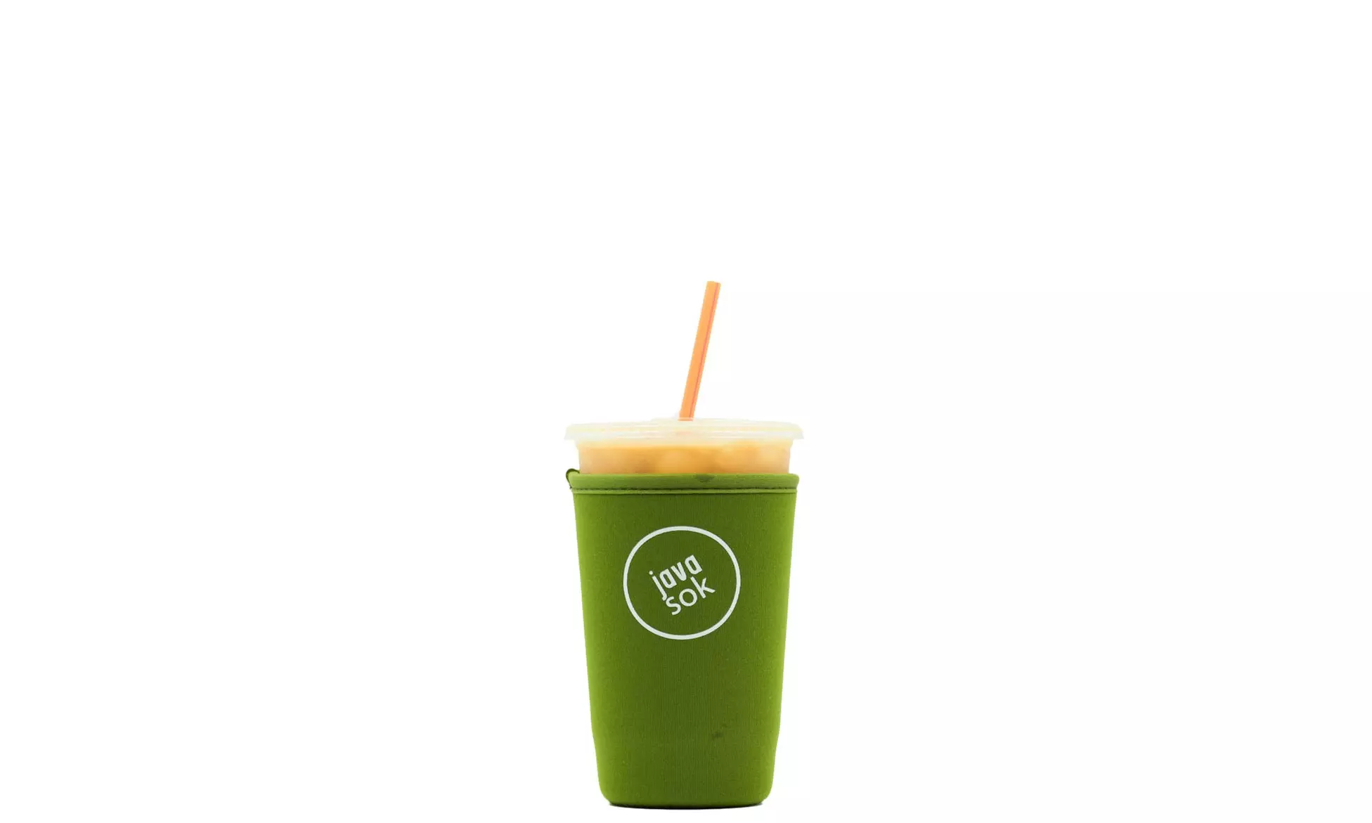 Java Sok Reusable Iced Coffee Sleeve Cup Insulator Sleeve, Green, Medium 22-24oz - Primary Image