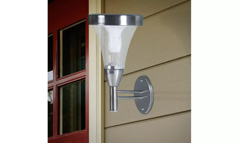 Pure Garden Outdoor Wall or Post Mount Solar Lights (2-Pack) - Primary Image