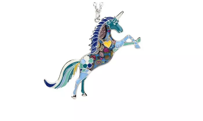 Women's Unicorn Horse Pendants Necklace - Primary Image