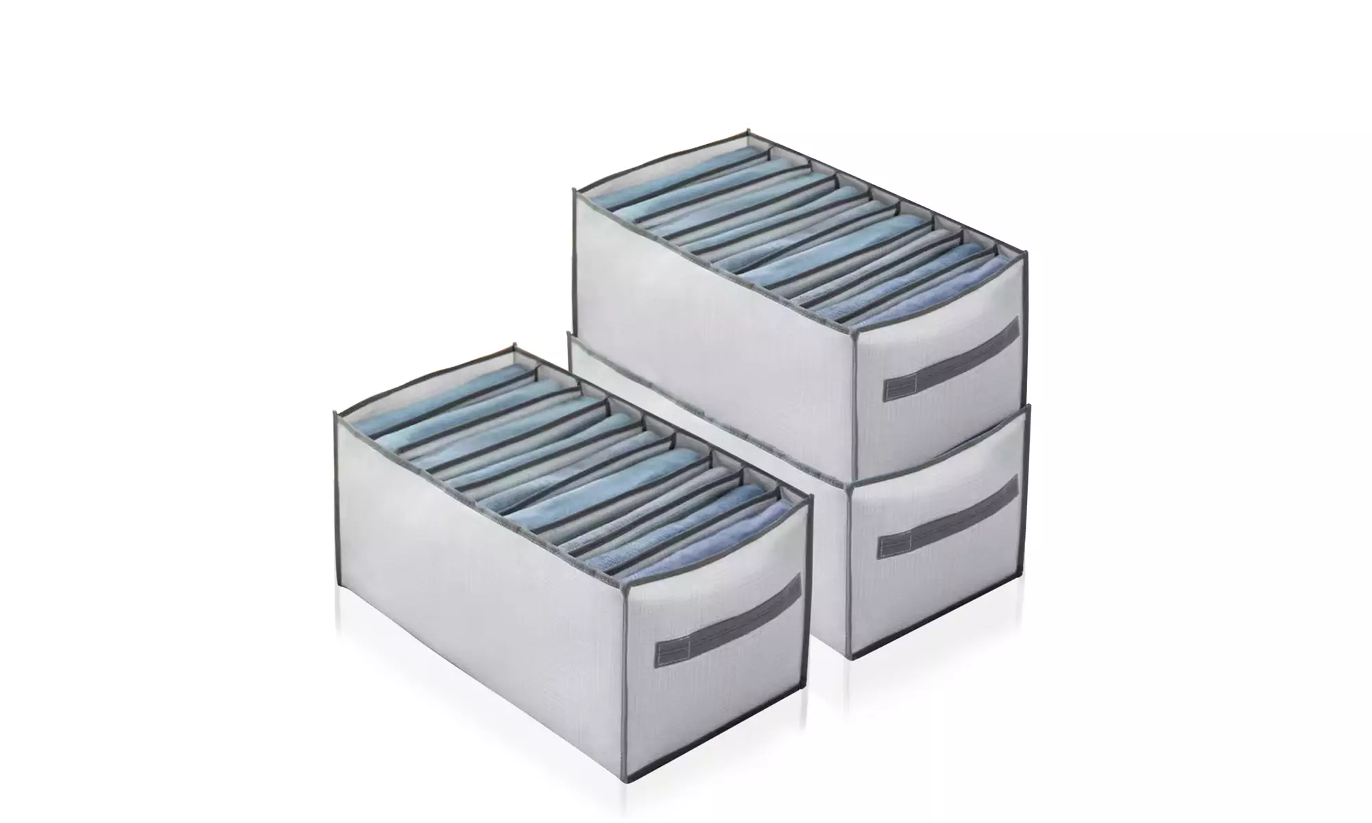 3PCS Wardrobe Clothes Organizer Storage 9 Grids Washable Foldable Drawer - Second Medium