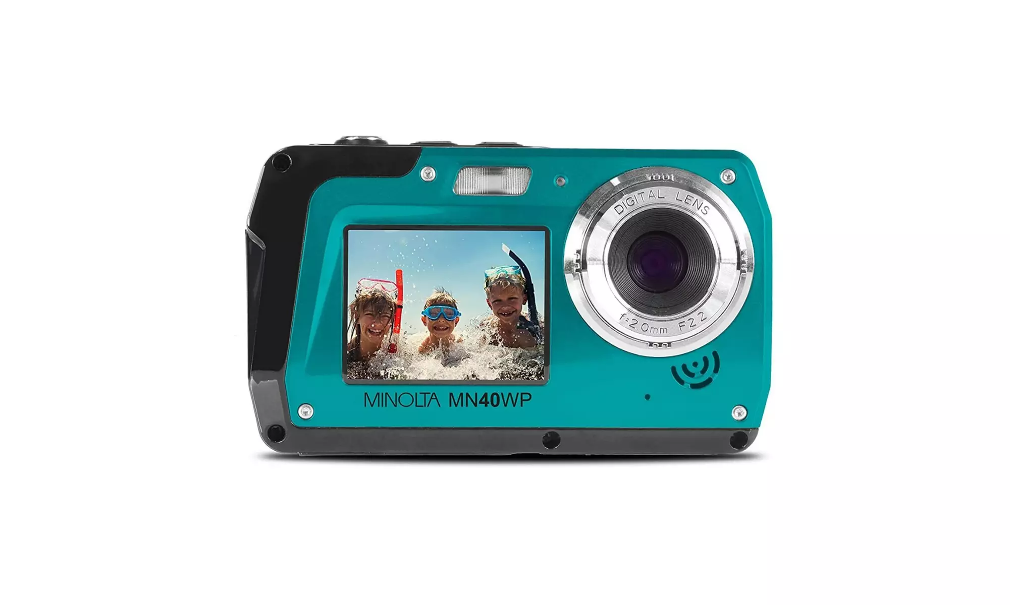 Minolta MN40WP 48 MP 2.7K Ultra HD Dual Screen Waterproof Digital Camera (Blue) - Primary Image