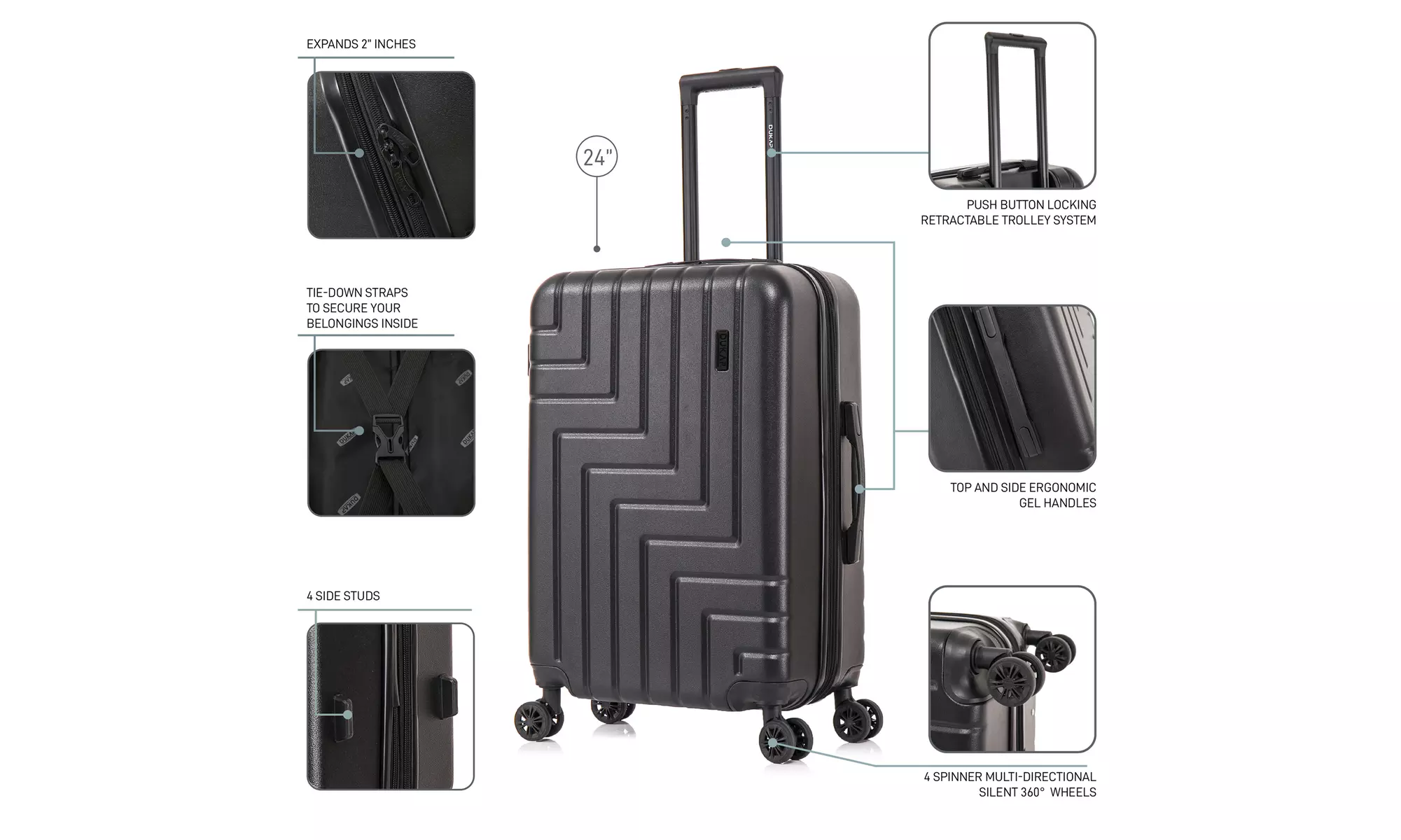 DUKAP Zahav Lightweight Hardside Spinner Luggage