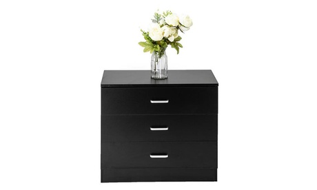 Wood Simple 3-Drawer Dresser Black