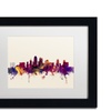 Image 4: Michael Tompsett 'Kansas City Skyline' Matted Black Framed Art