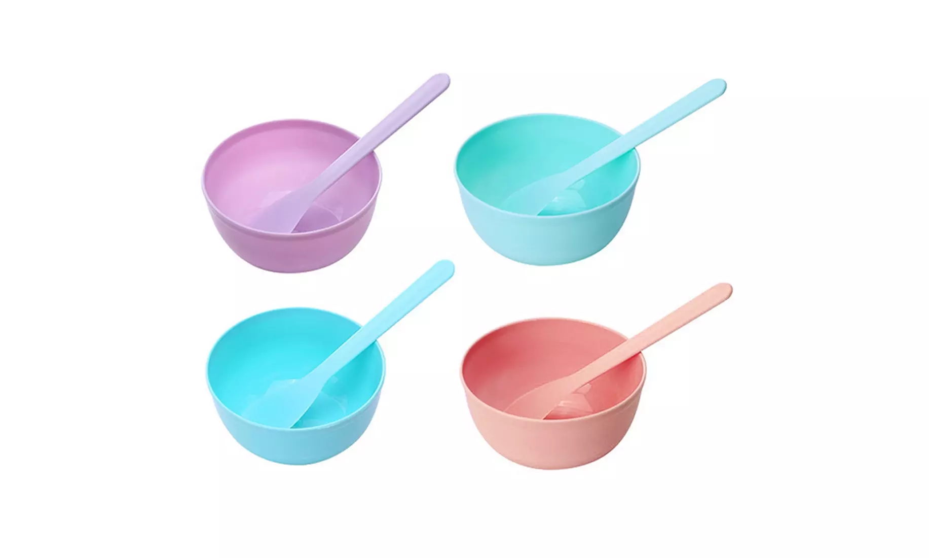 Plastic Film Bowl with Mask Spoon Stick Set - Primary Image