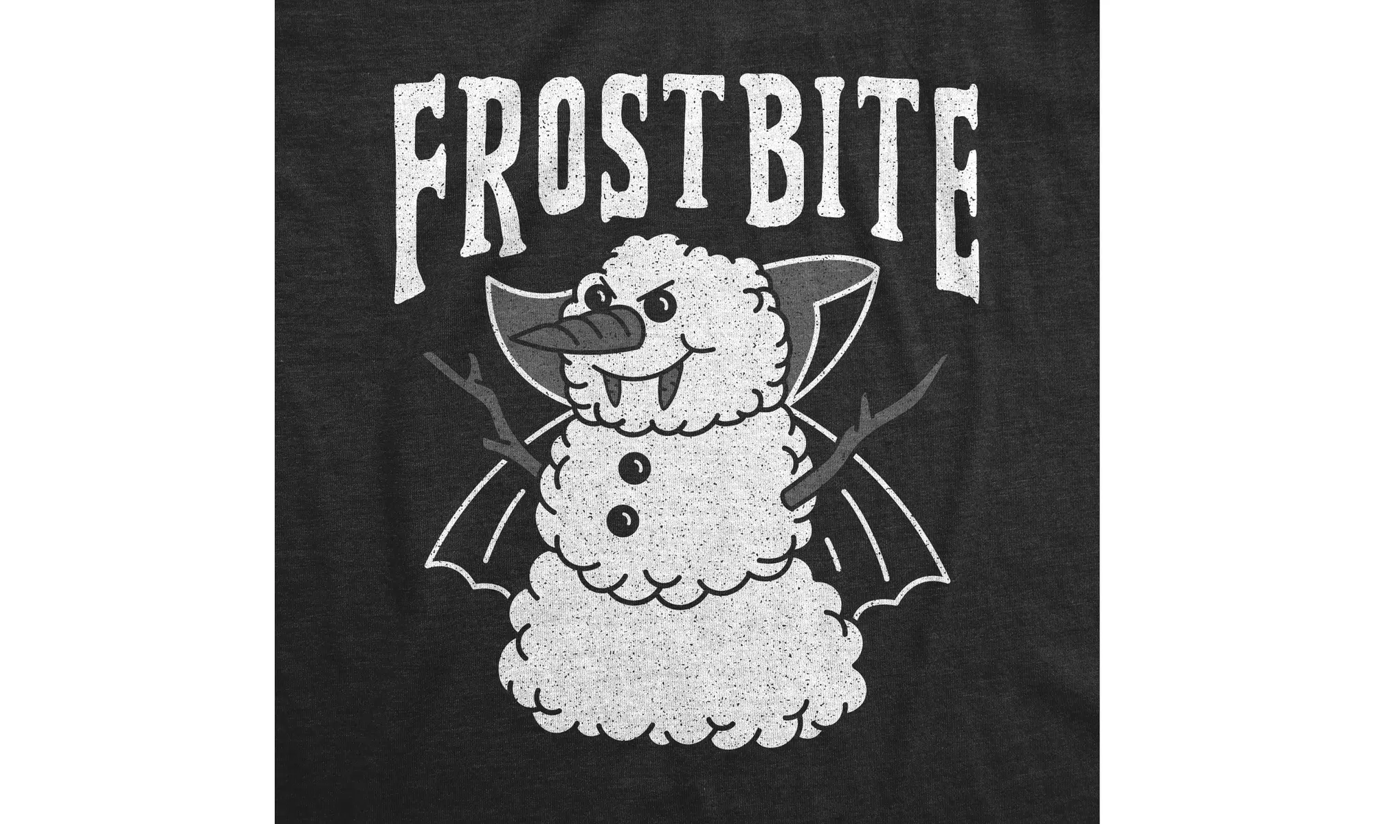 Mens Frostbite Tshirt Funny Vampire Snowman Halloween Graphic Novelty Tee - Second Medium