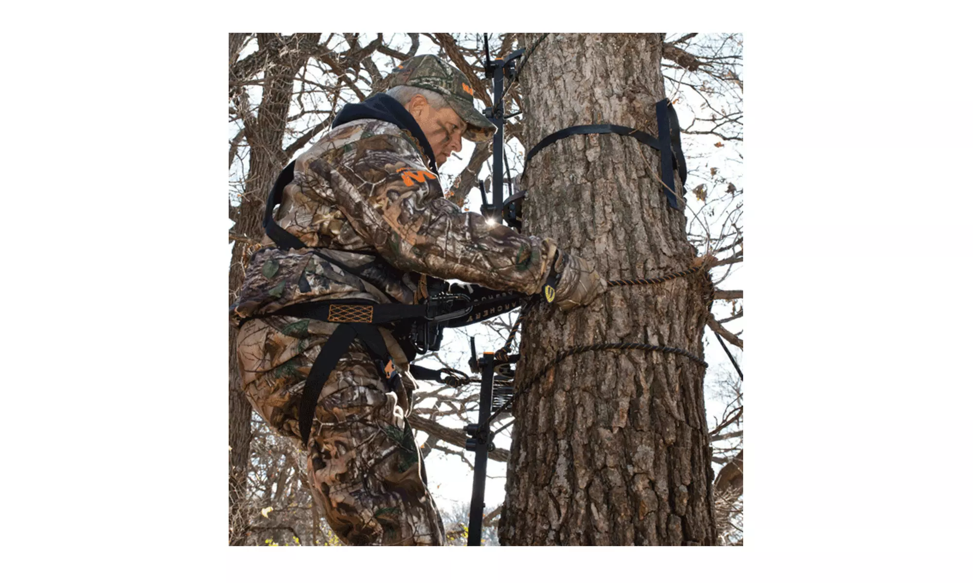 Muddy Safety Harness Linemans Rope (Black/Orange) - Second Medium