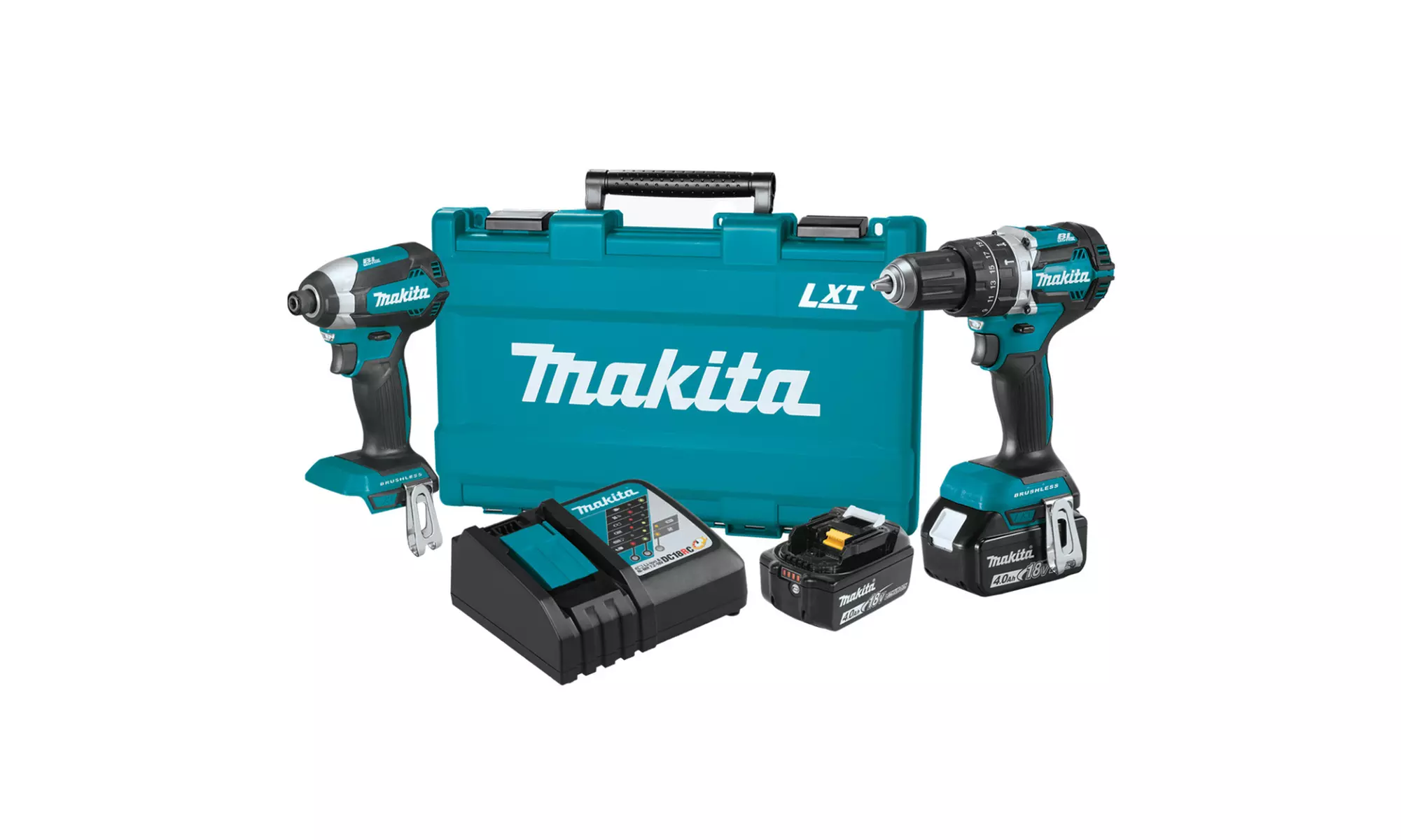 Makita XT269M 18V LXT Lithium-Ion Brushless Cordless 2-Pc. Combo Kit (4.0Ah) - Primary Image