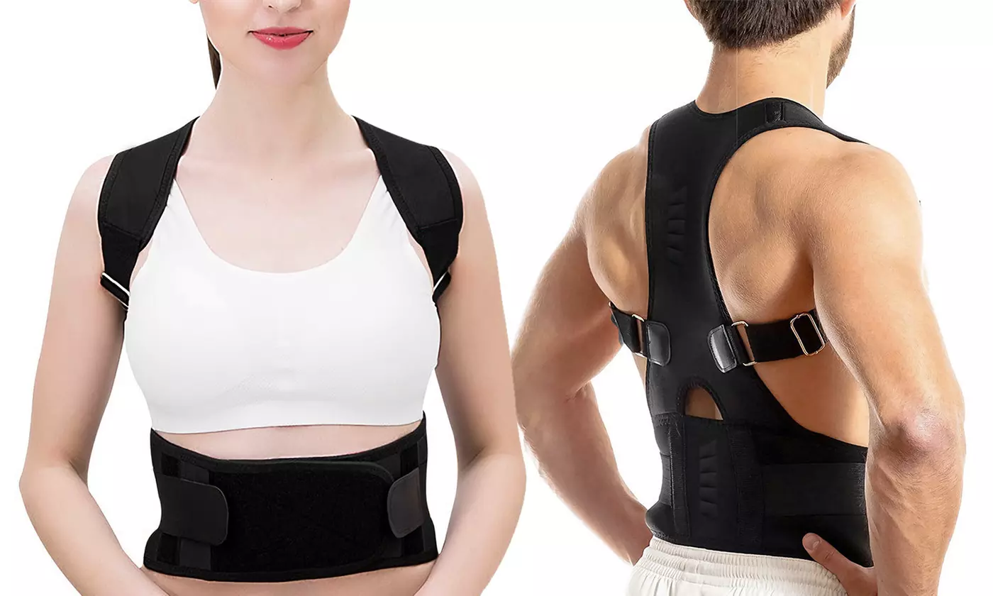 iMounTEK Back Brace Posture Corrector Belt with Magnetic Pressure Points - Primary Image
