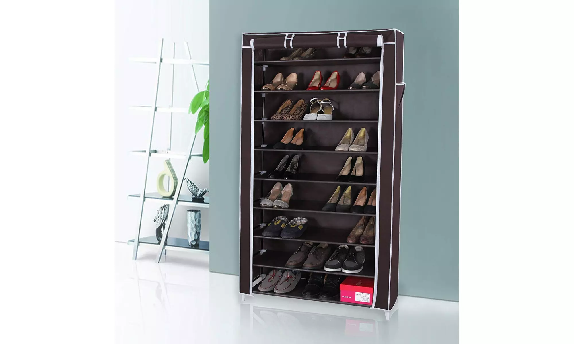 10 Tiers Shoe Rack Closet Shoe Storage Cabinet Organizer - Primary Image