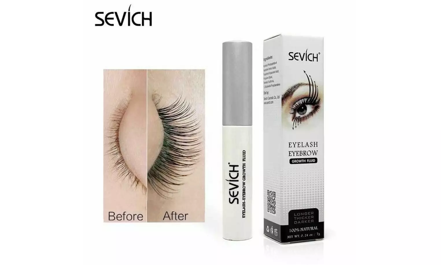 Sevich Eyelash & Brow Care Eyelash Growth Fluid with Natural Pure Growth Biotin - Primary Image