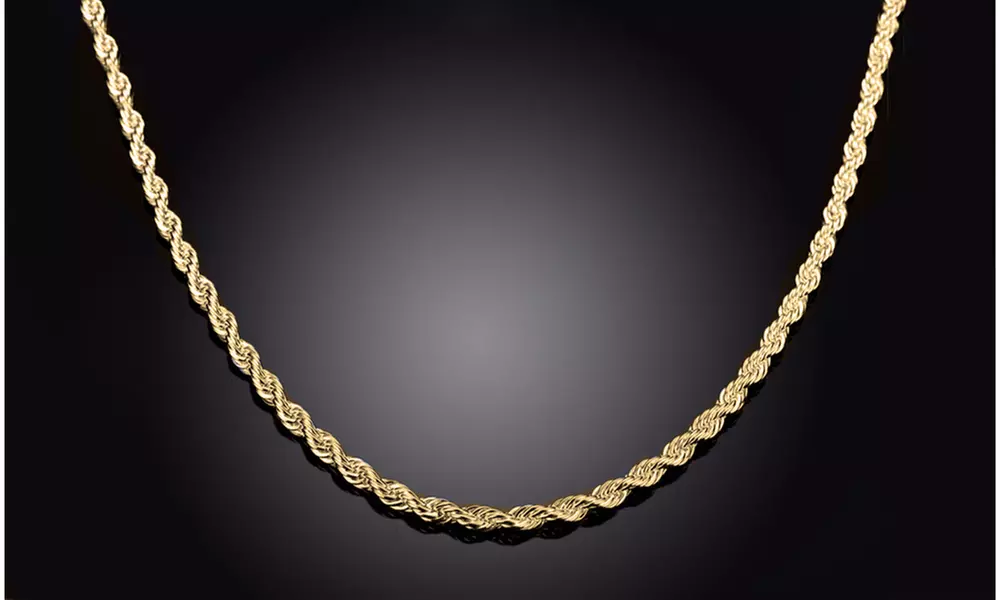Solid Italian Rope Chain in 14k Gold Plated - Primary Image