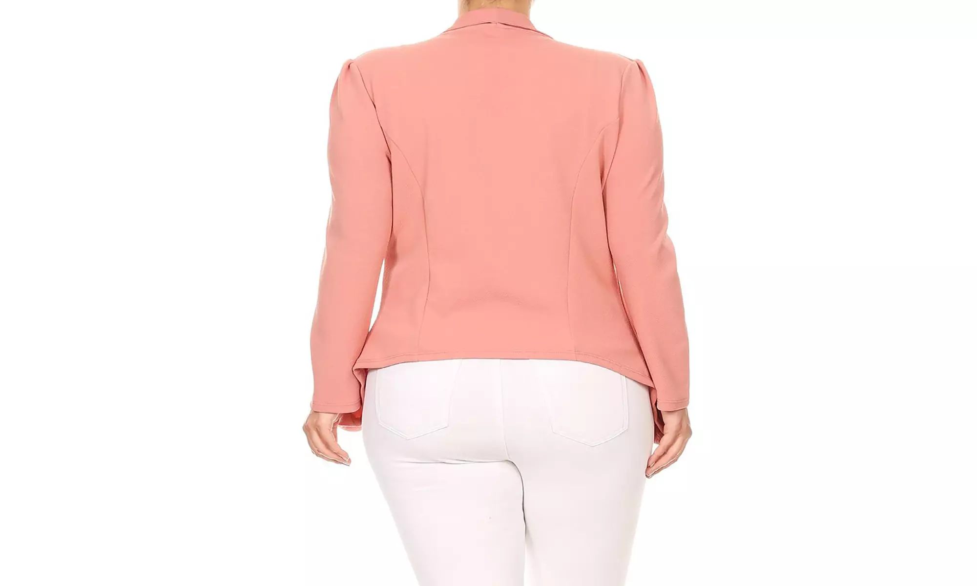 MOA Collection Womens Open Front Blazer with Plus Size