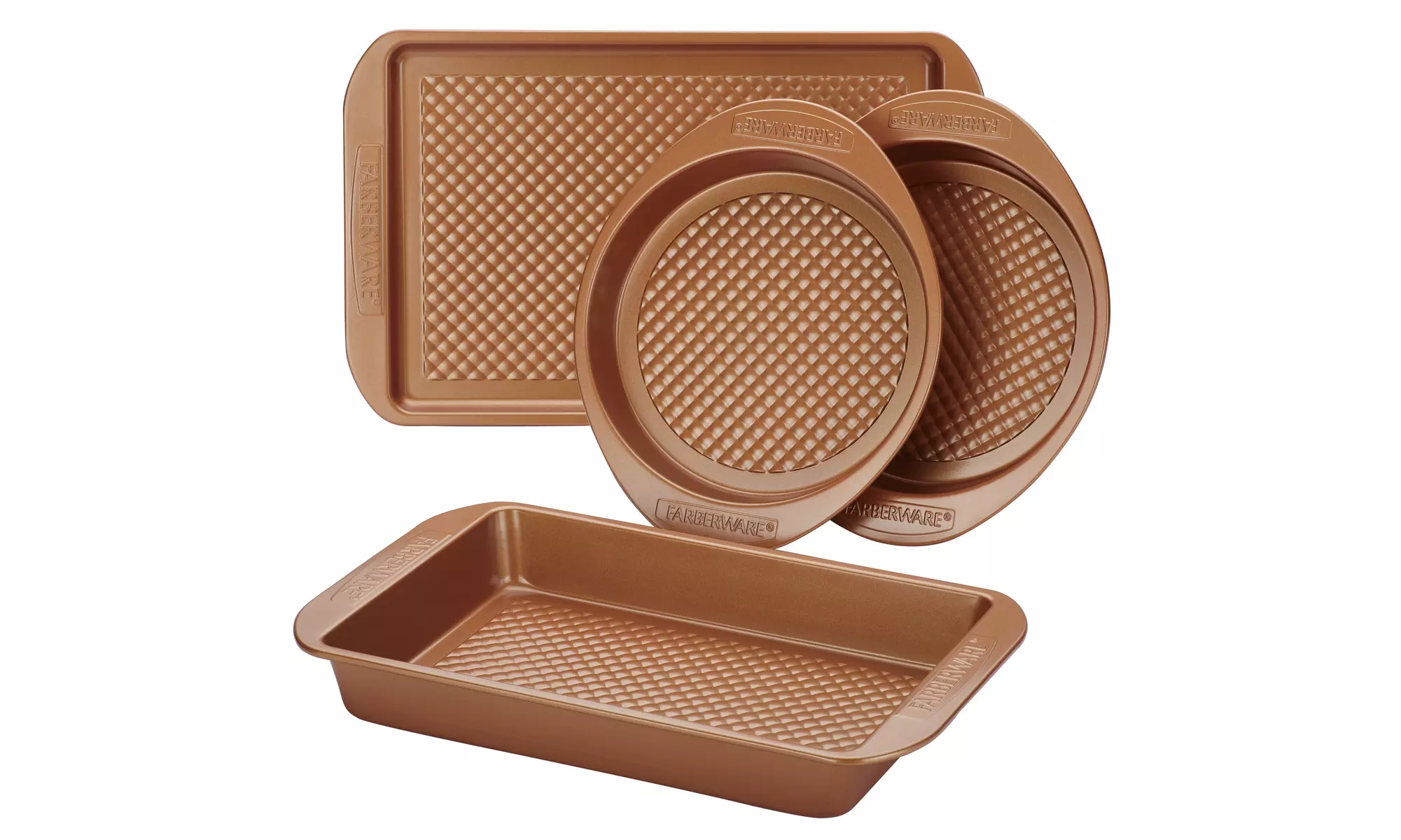 Farberware Colorvive Nonstick Bakeware Set, 4-Piece, Copper - Primary Image