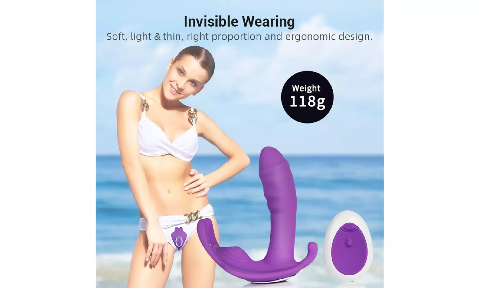 Wireless Remote Control Waterproof Wearable Silicone Butterfly Panty Vibrator
