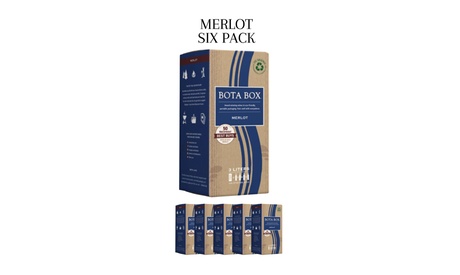 Bota Box Merlot Red Wine - 6 Pack Of 3L Boxes Each 6 3 L