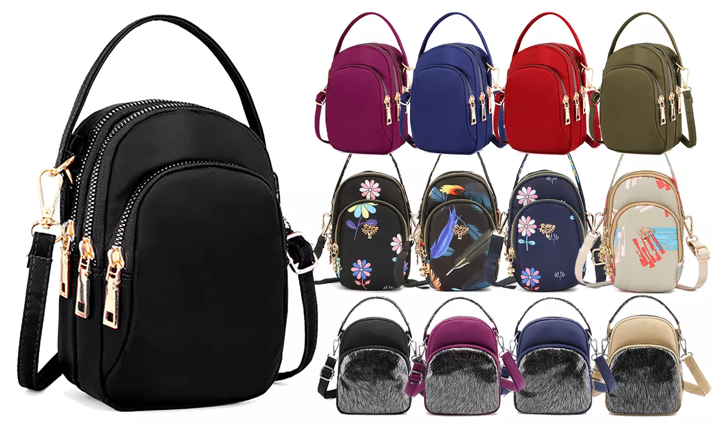 Women Cell Phone Purse Wallet Handbag Case Shoulder Bag Cross-body Pouch - Primary Image