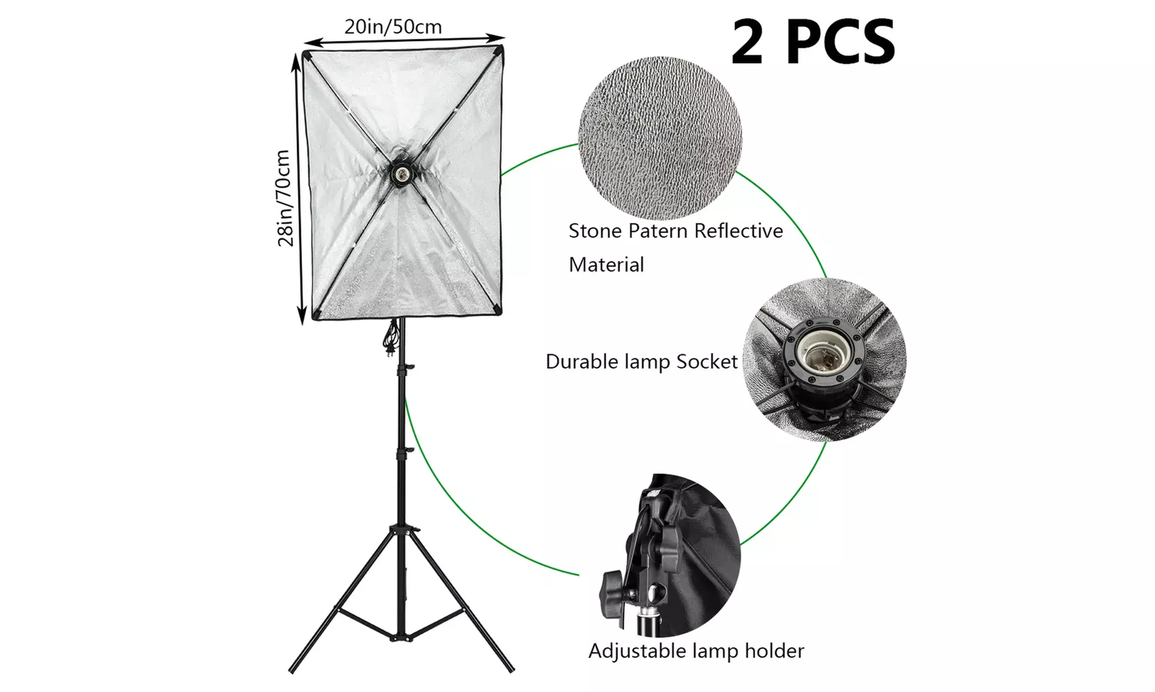 45W Multi-function Upgrades Photo Photography Umbrella Lighting Kit  - Second Medium
