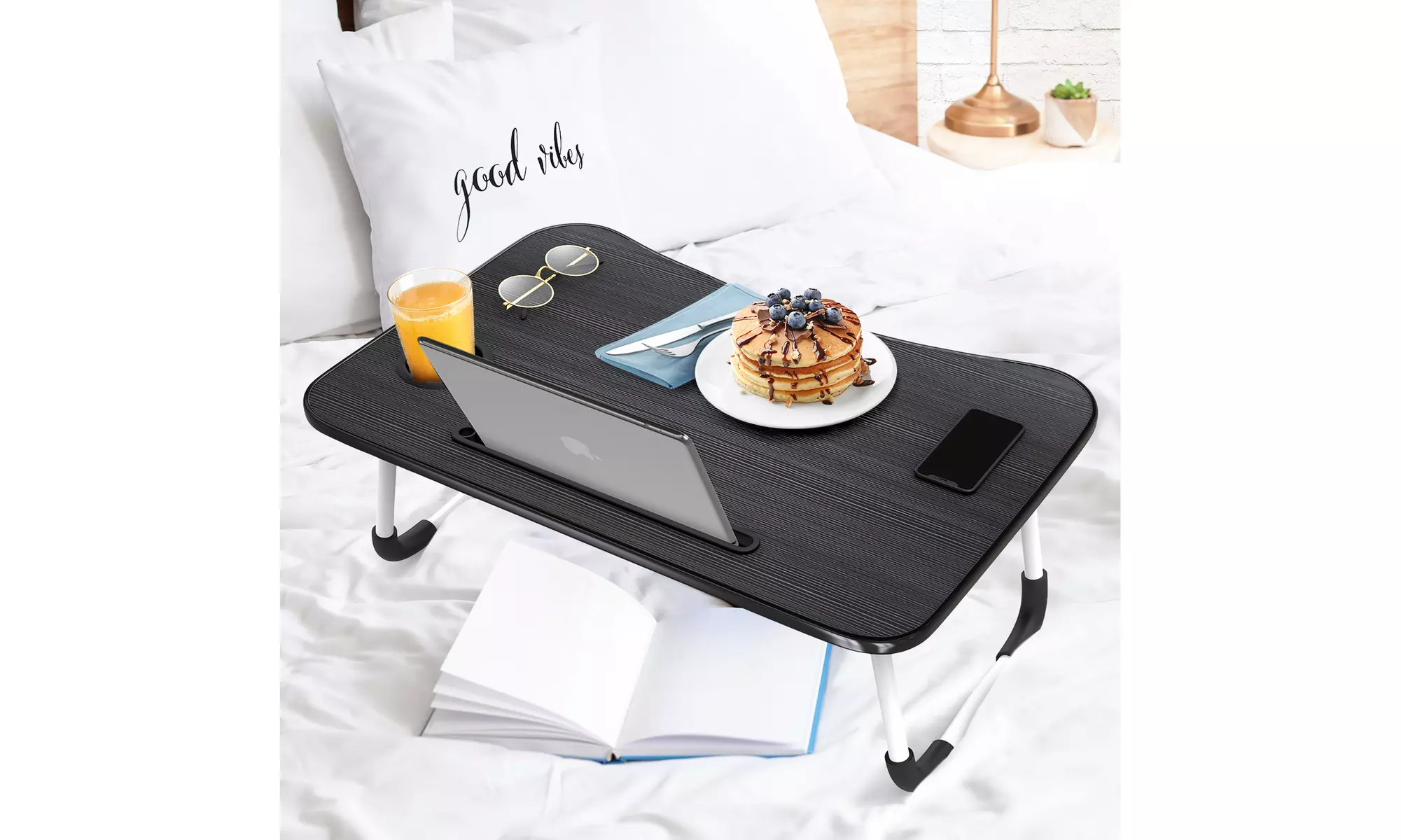 Nestl Adjustable Lap Desk- Portable Laptop Bed Tray Table with Foldable Legs 