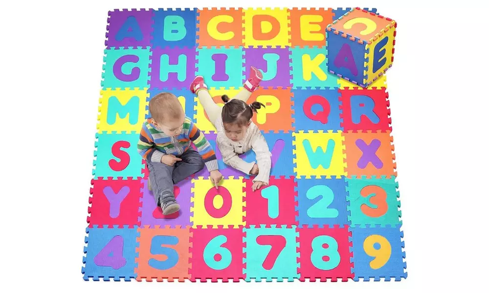 Foam Alphabet and Numbers Puzzle Play Mat, 36 Tiles - Primary Image
