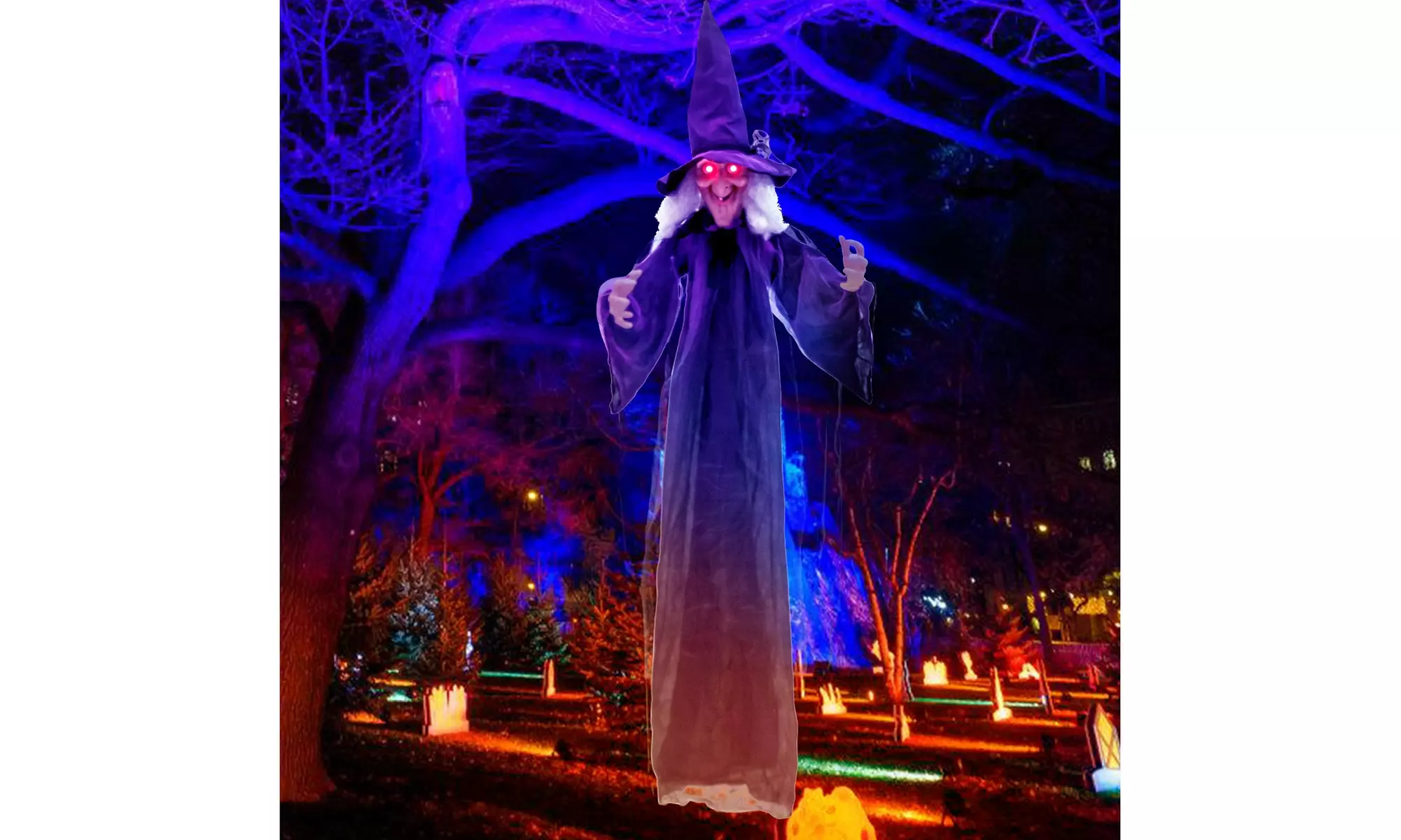 Costway 6 FT Halloween Animatronic Witch Hanging Decoration - Primary Image