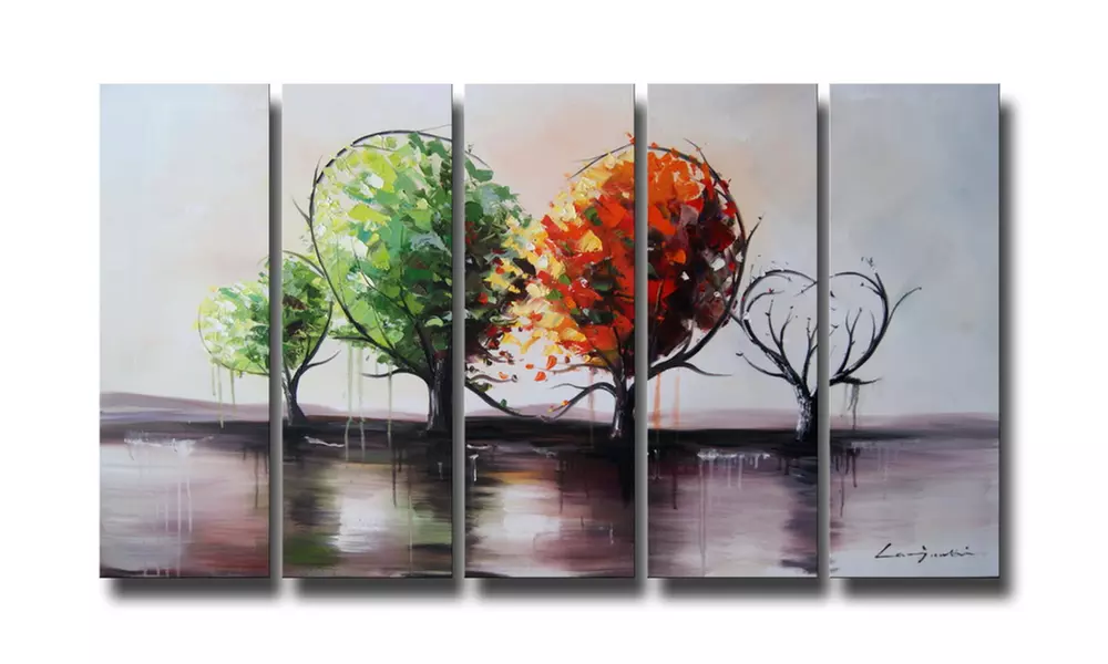 Gallery-Wrapped Large Hand-Painted or Canvas Print Wall Art - Second Medium