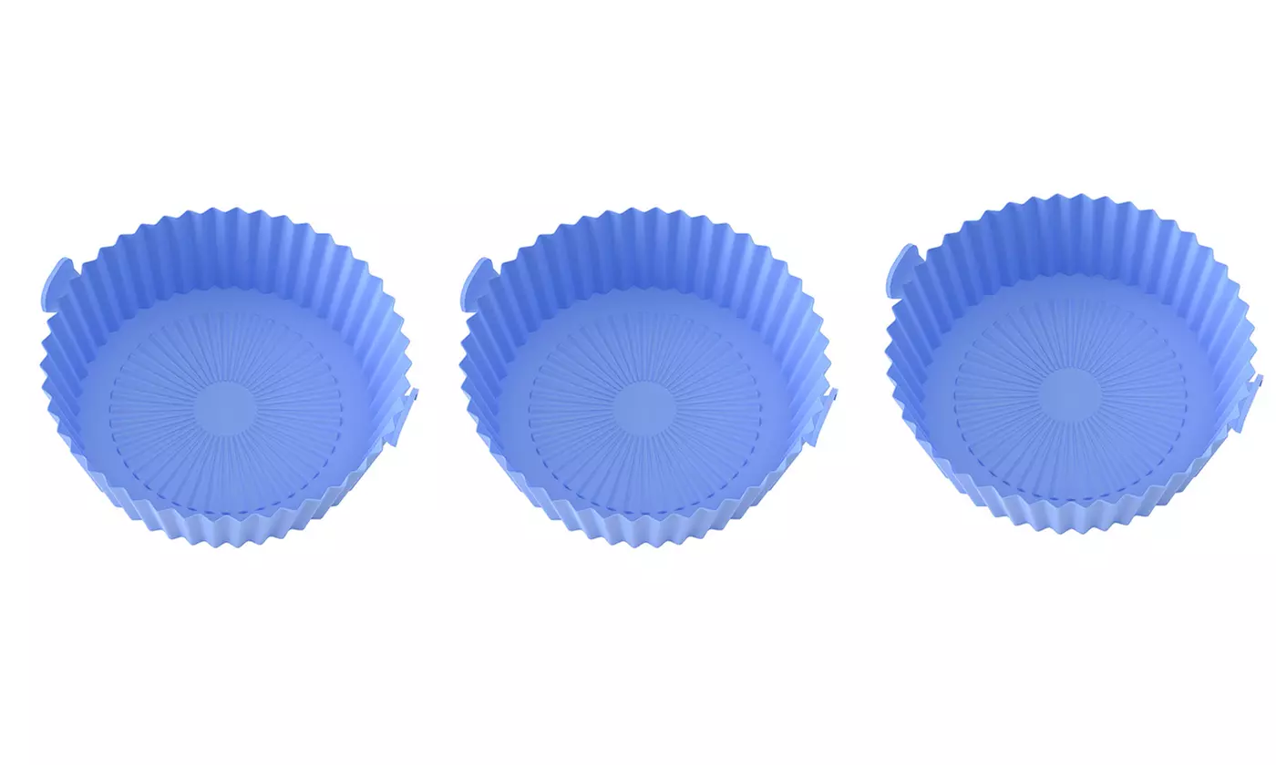 Silicone Air Fryer Tray Basket Non-Stick Safe Oven Baking Tray Reusable Kitchen