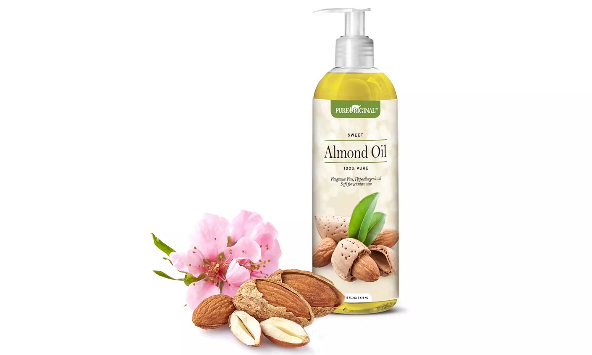 Pure Original Almond Oil - 1 or 2 Pack - Primary Image