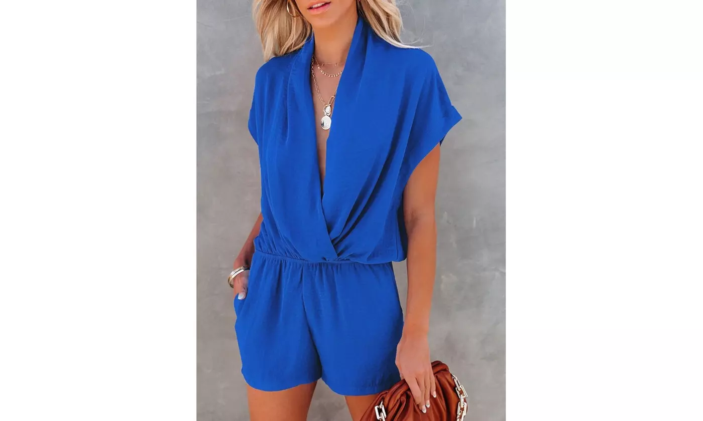 Bohuma Women's Deep V-Neck Romper S-2X