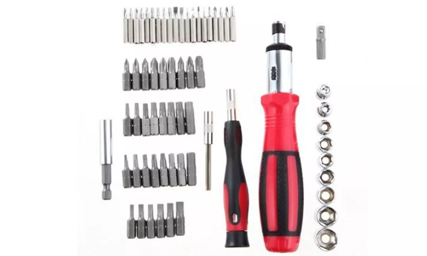 Convenient 65 Piece Ratcheting Screwdriver Set With Case - Primary Image