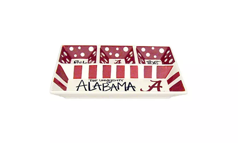 NCAA College Football Ceramic 4 Section Tailgating Serving Platter - Primary Image