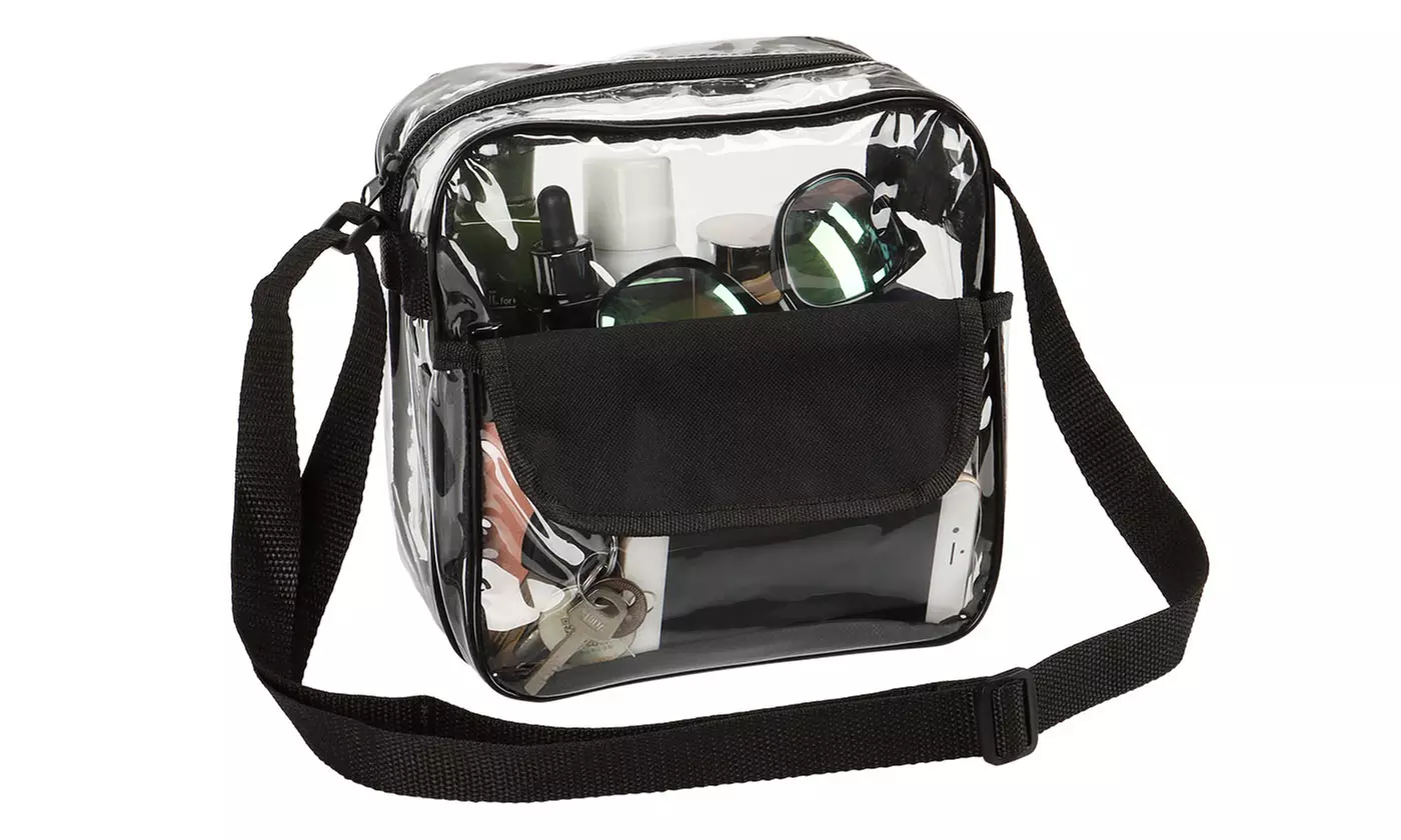 Clear PVC Stadium Approved Sling Bag Crossbody Purse Fanny Pack