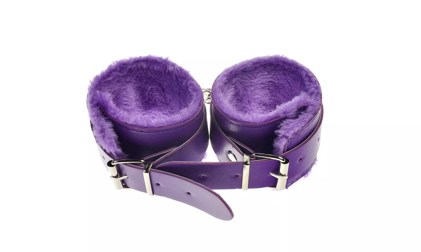 BDSM Leather Handcuffs Up Bondage Restraint Sex Toys