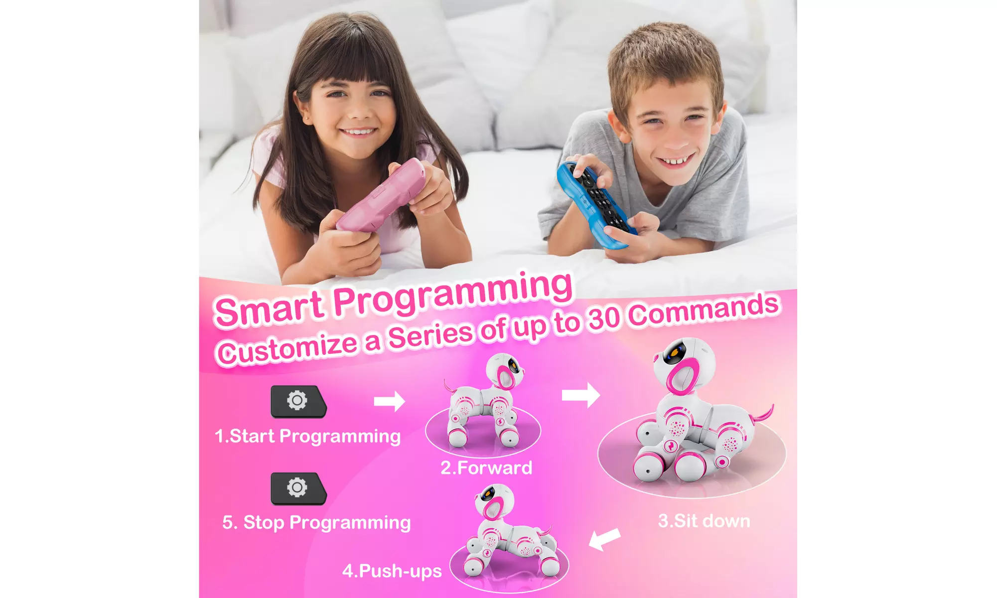 Contixo R3 Robot Dog, Walking Pet Robot Toy, App Controlled Robots for Kids