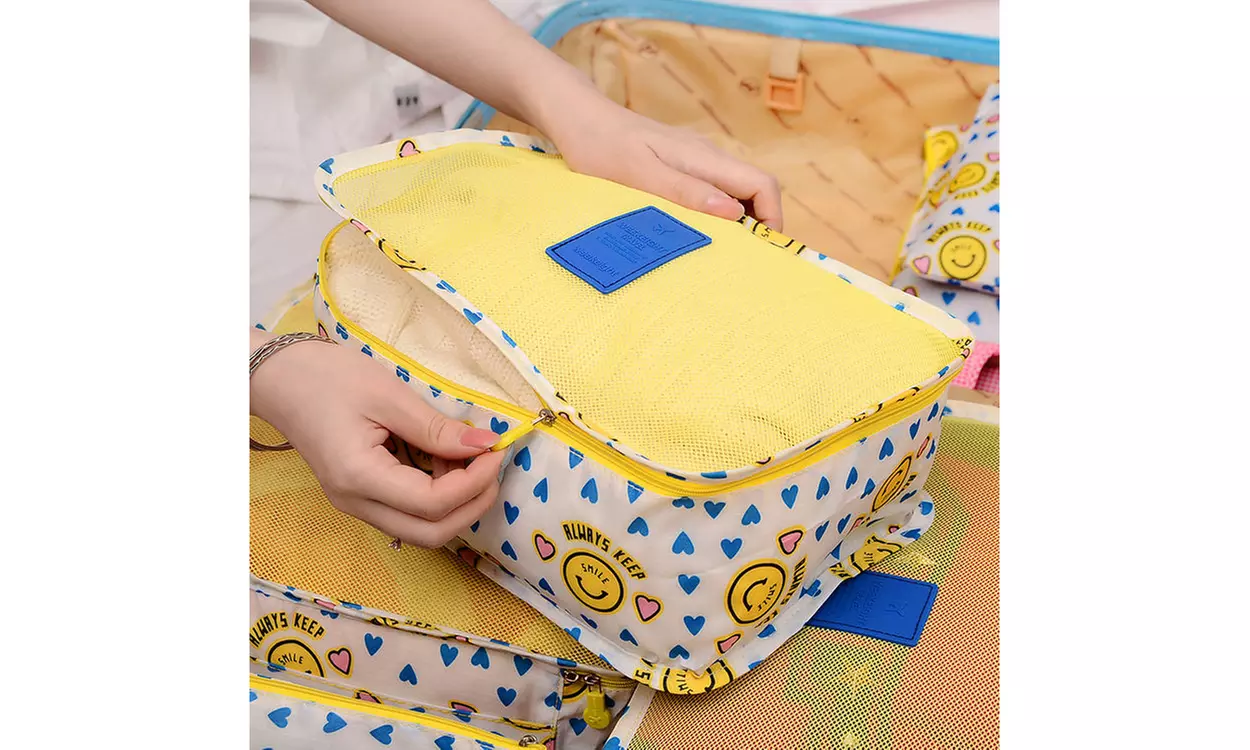 9Pcs Waterproof Clothes Storage Bags Packing Cube Travel Luggage Organizer Pouch