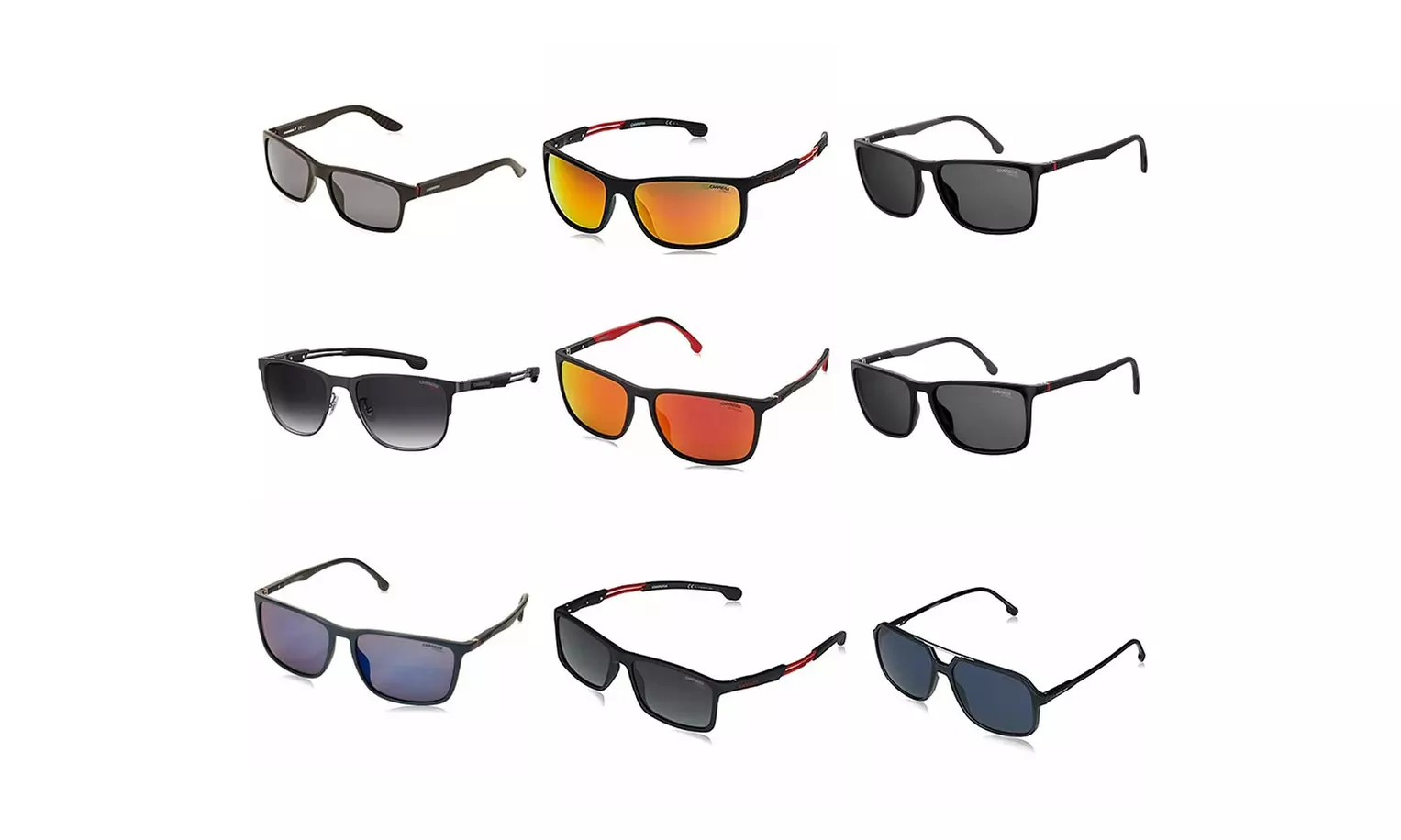 Carrera Men's 100% UV Protection Rectangle  Sunglasses - Primary Image