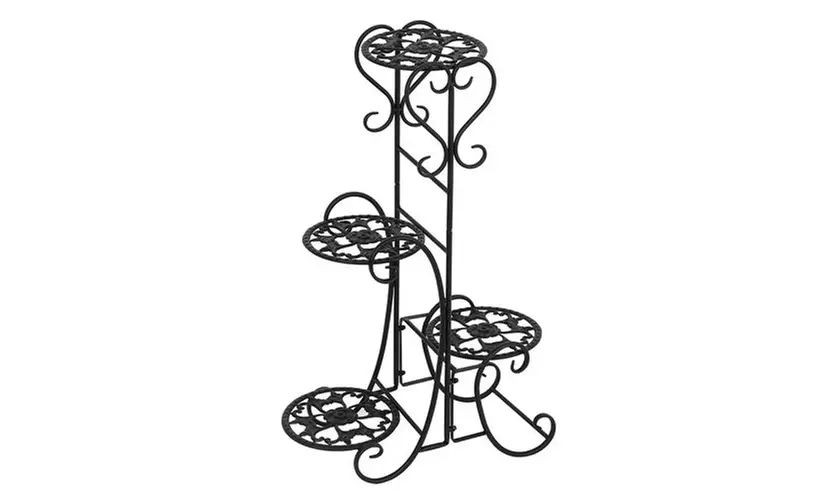 4 Potted Flower Metal Plant Pot Stand Decoration for Indoor Outdoor Garden