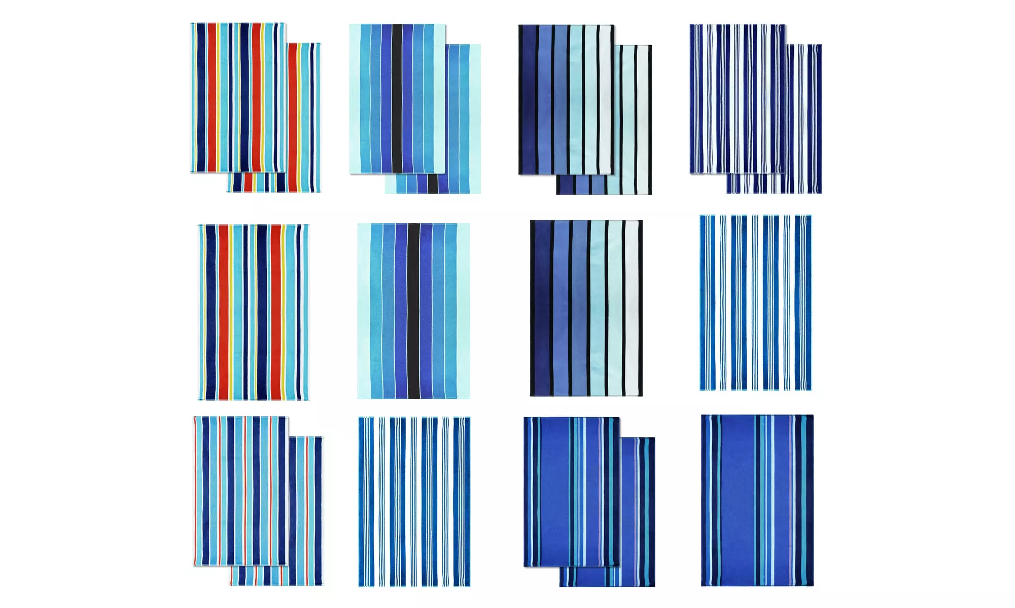 Superior Cotton Stripes Oversized Quick Drying Absorbent Beach Towel Collection - Primary Image